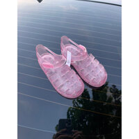 Sandal nhựa bé gái hồng nhũ G 🌈 Dép quai hậu mềm chính hãng