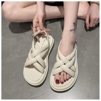 Sandal nữ bánh mì đế cao 4cm thời trang chất da siêu mềm siêu nhẹ mới nhất SD005