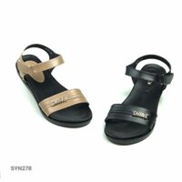 Sandal nữ BITAS - Dép quai hậu học sinh quai ngang đế bằng cao su siêu nhẹ Shine SYN278