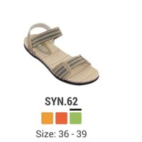 Sandal nữ BITAS Dép quai hậu học sinh trơn đơn giản đế bằng siêu nhẹ SYN62