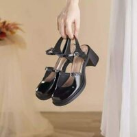 Sandal nữ cao gót bít mũi Mary jane giày cao gót nữ lolita
