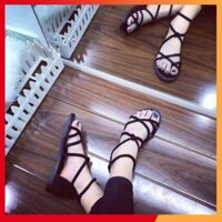 Sandal nữ chiến binh kéo khóa nhiều dây xỏ ngón - SM07