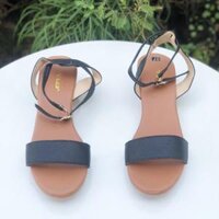 Sandal nữ da thật trẻ trung năng động 21548 - xanh,35