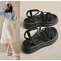 Sandal Nữ Dây Mảnh Chéo Siêu Xinh, Dép Nữ Đế Cao Quai Hậu Dành Cho Nàng Đi Học, Đi Làm, Đi Chơi