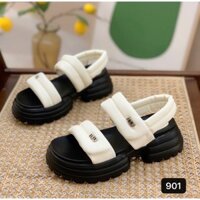 SANDAL NỮ ĐẾ BÁNH MÌ QUAI NGANG MIUU HÀNG QC 901