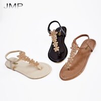 SANDAL NỮ ĐẾ BỆT ĐÍNH HẠT CÁNH HOA XINH XẮN - SD42