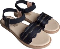 Sandal nữ  đế bệt Trường Hải da bò thật màu đen SD0133 HÌNH ẢNH THẬT - ĐEN - 37