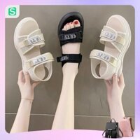 Sandal Nữ Đế Cao Dép Xăng Đan Quai Hậu Đi Học các mẫu sandal học sinh chất dù cao cấp