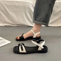 Sandal nữ đế thấp XỎ NGÓN PHỐI MÀU mẫu mới siêu xinh