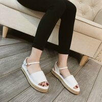 Sandal Nữ, Dép Nữ Đế Bằng Chất Liệu Cói, Quai Ngang Che Khuyết Điểm Hottrend ODDI - ODS607