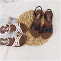 Sandal nữ đi học 💖𝑭𝑹𝑬𝑬𝑺𝑯𝑰𝑷💖 Giày sandal nữ đi học quai hậu, đế nhựa quai hậu - TB Sandal nu nut [Hoàn Xu] [Hoà