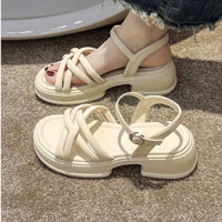 Sandal nữ kiểu mới basic quai da mềm đế cao su 4.5cm đi chơi đi học siêu HOT DOZIMAX