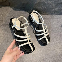 SANDAL NỮ KIỂU QUAI RỌ MŨI VUÔNG CÁ TÍNH GÓT CAO 5CM H69