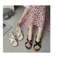 Sandal quai chéo to bản chất da ( ảnh thật cuối)