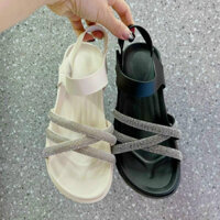 Sandal quai dây nữ, quai hậu nữ, giày xăng đan 4cm phối quai thời trang hàn quốc GSD01