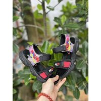 Sandal siêu nhân cho bé trai -  dép quai hậu cho bé êm đẹp màu xanh nhện kiểu dáng thể thao êm chân khâu đế 005