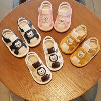 Sandal sư tử tập đi cho bé trai bé gái chống trơn thoáng khi, đế mềm tiếng kêu chíp chíp B1240