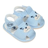 Sandal tập đi bé trai Mamago hình mèo K09 Xanh S13