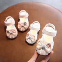 Sandal tập đi nơ hoa siêu mềm và xinh xắn cho bé gái SD004A Dép tập đi chống vấp cho bé Giày tập đi Xang dan tap di cho be Giay bup be be gai - TOP sản phẩm BabyMall VietNam