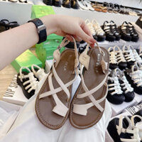 Sandal xỏ ngón da mềm lót đệm