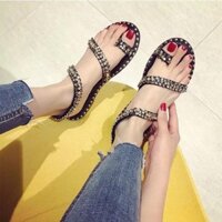Sandal xỏ ngón xoắn đính đá siêu hot