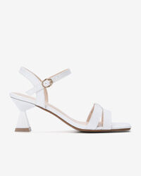 Sandals Cao Gót Zucia Mũi Vuông Quai Đôi