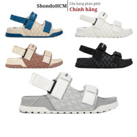 Sandals SHONDO nam nữ Sandal đi học đi chơi Platy 2 Êm Nhẹ Thời Trang Đế Cao 4Cm Sandal đế bằng Quai dù xé dán (S)