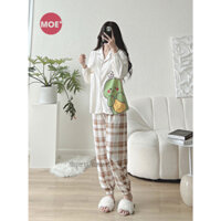 SẴN_DEAL 189K_Bộ Ngủ Pyjama Bông Mây / Bông Yunduo Dễ Thương Dài Tay Thu Đông_CÓ BIG SIZE MOEN92
