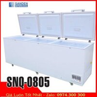 Sanden SNQ-0805 | tủ đông 1000 lít 3 nắp mở Sanden intercool