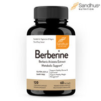 Sandhus Berberine Hydrochloride hỗ trợ sức khỏe trao đổi chất, Hỗ trợ mức glucose và lipid khỏe mạnh