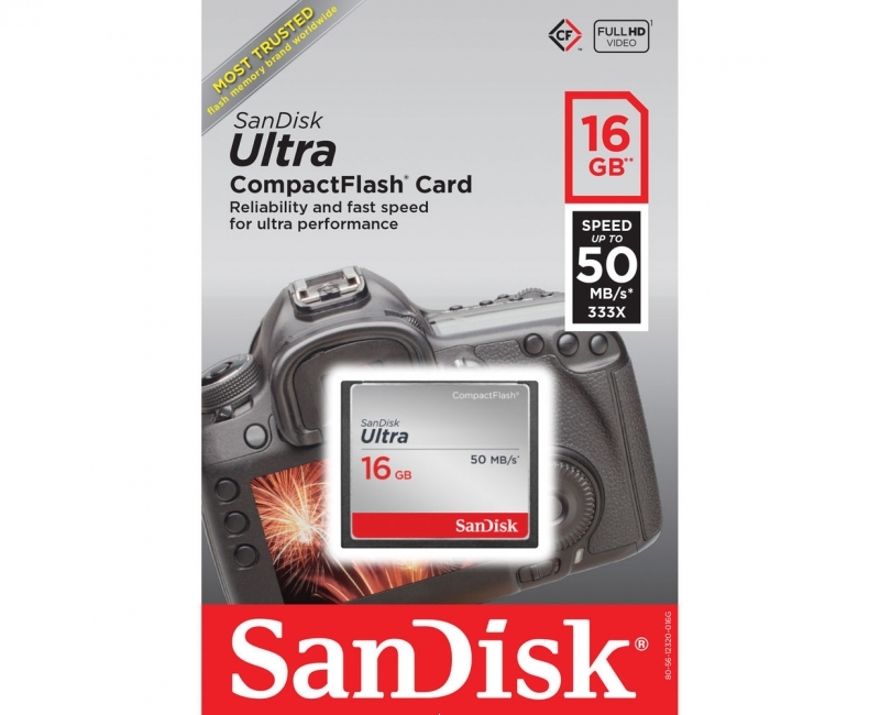 Thẻ nhớ SanDisk CompactFlash Ultra 16Gb 50MB/s