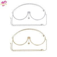 Sáng Bóng Kim Cương Giả Ngực Giá Đỡ Cơ Thể Trang Sức Áo Ngực Dây Chuyền Đảng Bikini Nữ