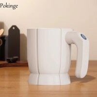 Sàng bột POKINGE, Màn hình lưới thép không gỉ cầm tay Máy cạo bột điện, Máy lọc bột có thể giặt được dung lượng lớn đa chức năng