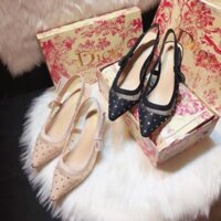 SANG CHẢNH (Video) Giày Sandal Gót 6p Dior Lưới Đính Đá Fullbox Bill Túi . . RẺ ĐẸP . new mùa thu . V5 . " : :