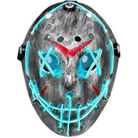 Sáng lên Mặt nạ thanh trừng LED Jason Mặt nạ đáng sợ Mặt nạ Halloween Trang phục cho trẻ em Người lớn Nam Nữ Lễ hội Halloween Đảng