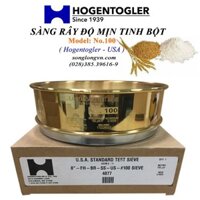 Sàng rây bột đường kính 8 inch, lỗ 0.15mm (100 mesh) lưới inox, khung bằng thau