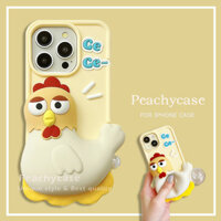 Sáng Tạo 3D Pinch Thổi Bong Bóng Gà Giải Nén Ốp Lưng Điện Thoại Tương Thích Cho iPhone 16 15 14 13 12 Pro Max 16promax Silicon Chống Rơi Bảo Vệ Vỏ Mềm