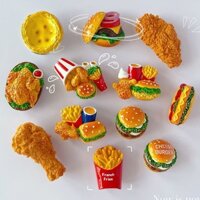 Sáng Tạo 3D Thực Phẩm Ba Chiều Miếng Dán Tủ Lạnh Mô Phỏng Burger Gói Gà Chiên Đồ Chơi Thực Phẩm Nam Châm Đá Trang Trí Nam Châm Miếng Dán 3.6