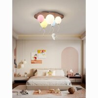 Sáng Tạo Bóng Bay Phòng Ngủ Đèn Trần Phòng Đèn Phòng Bảo Vệ Mắt Gỗ Rắn Phòng Trẻ Em Đèn Chùm Thỏ