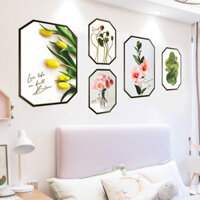 Sáng Tạo Cây Xanh Mô Phỏng Khung Ảnh Dán Tường, Phòng Đầu Giường Nền Trang Trí Ấm Áp 3D Ba Chiều Dán Tự Dán