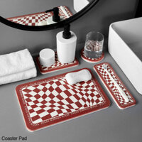 Sáng Tạo Checkered Diatom Bùn Rửa Chậu Bồn Tắm Bảo Quản Miếng Lót Hấp Thụ Nước Nhanh Khô Mặt Bàn Pad