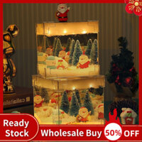 Sáng Tạo DIY Handmade Đèn Giáng Sinh ins Cây Giáng Sinh Khối Rubik Đèn Ngủ Cung Cấp Quà Tặng Lễ Hội