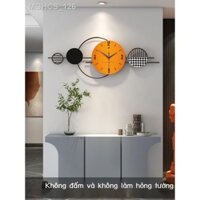 Sáng Tạo Đồng Hồ Phòng Khách Đồng Hồ Treo Tường 2023 Mới Lưới Đèn Đỏ Cao Cấp Thời Trang Nhà Nghệ Thuật Trang Trí Nhà Hàn