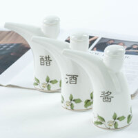 Sáng tạo Đường Sơn Xương Trung Quốc Kim Lan Ngọc sừng Tương Nồi giấm Nồi nhỏ Nồi gia vị Khách sạn Chai nước tương Nồi Giấm có nắp [djy]