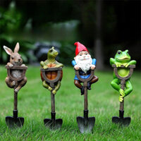 Sáng Tạo Ếch Thỏ Rùa Gnome Lùn Xẻng Micro Phong Cảnh Đồ Trang Trí Sân Vườn Ngoài Trời Thủ Công Tượng Trang Trí Hình Động Vật