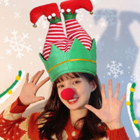 Sáng Tạo Giáng Sinh Ông Già Noel Chân Mũ Đảng Chú Hề Giả Trang Trí Chống Đỡ Mũ Trang Trí
