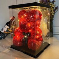 Sáng Tạo Hoa Vĩnh Cửu Gấu Bông Hộp Quà Tặng Ngày Lễ Tình Nhân Quà Tặng Cho Bạn Gái 25cm Gấu Hoa Hồng Nhân Tạo Hoa Hồng