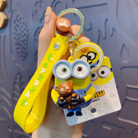 Sáng Tạo Minion Móc Chìa Khóa Mặt Dây Chuyền Hoạt Hình Tinh Tế Tiêm Khuôn Búp Bê Móc Chìa Khóa Cặp Đôi Túi Đi Học Mặt Dây Chuyền