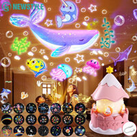 Sáng Tạo Mới Bầu Trời Đầy Sao Ánh Sáng Lãng Mạn Âm Nhạc Tám Hộp Nhạc Trẻ Em Bé Gái Carousel Chiếu Đèn Ngủ Nhỏ