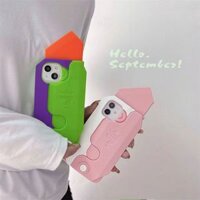 Sáng Tạo Mới Độc Đáo Mô Phỏng Cà Rốt Dao iPhone15 14 13 12 11 Pro MAX Ốp Lưng Điện Thoại Silicon Mềm Bao Gồm Tất Cả